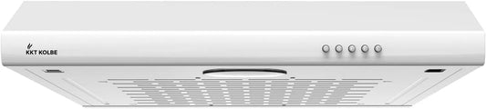 Hotte aspirante UBH600W, 60 cm, hotte de cuisine, encastrable, blanc, Opération bouton poussoir