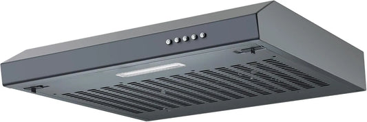 Respekta CH600SC-19 Hotte aspirante, 60 cm, classe énergétique E, hotte de cuisine, évacuation et recyclage, encastrable, noir, recyclage de l'air